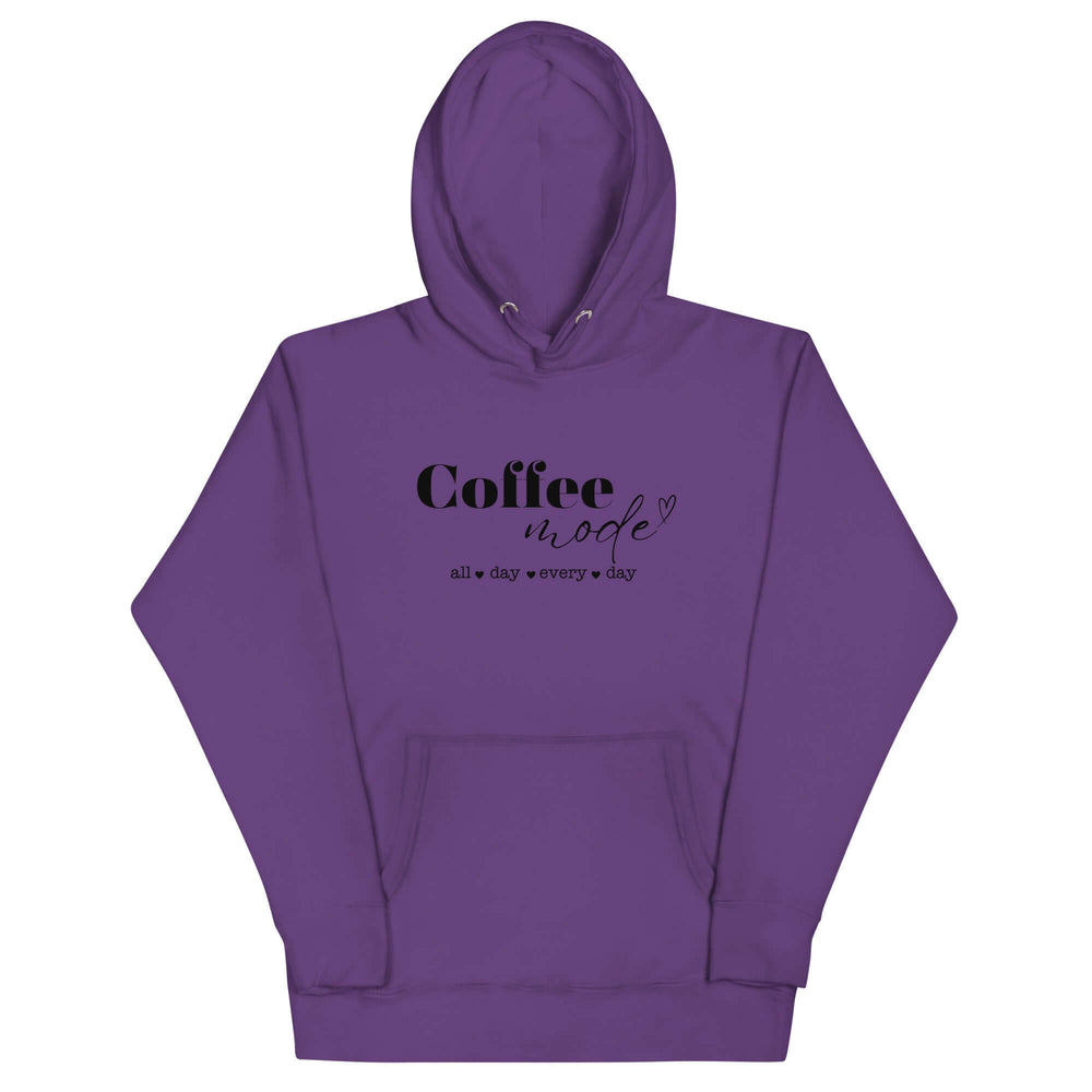 Coffee Mode All Day Every Day Unisex Hoodie, Hoodies, $ 63.00, A Moment Of Now™