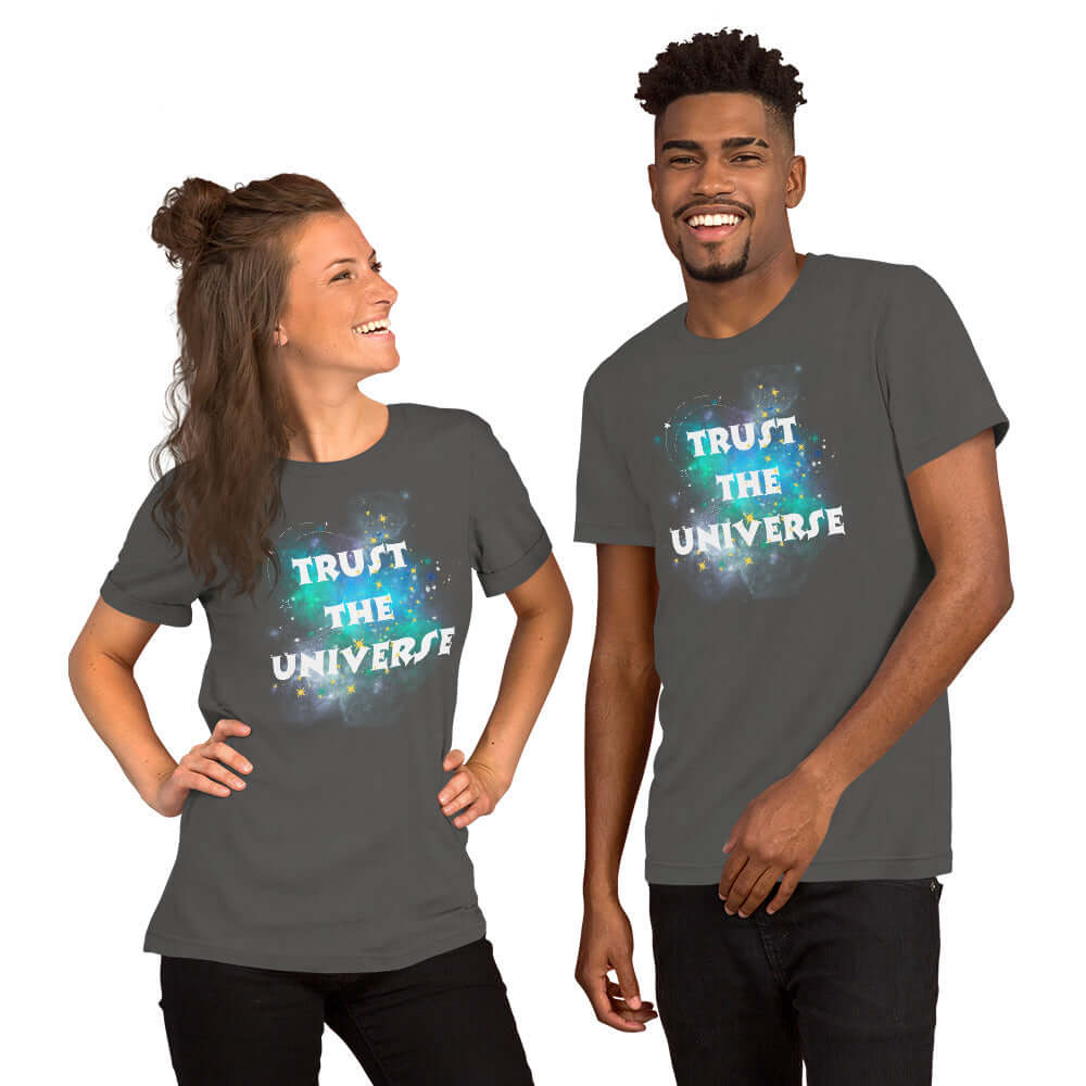 Trust The Universe Synchronicity Inspirational Quote Graphic T-shirt, T-shirts, $ 37.50, A Moment Of Now™