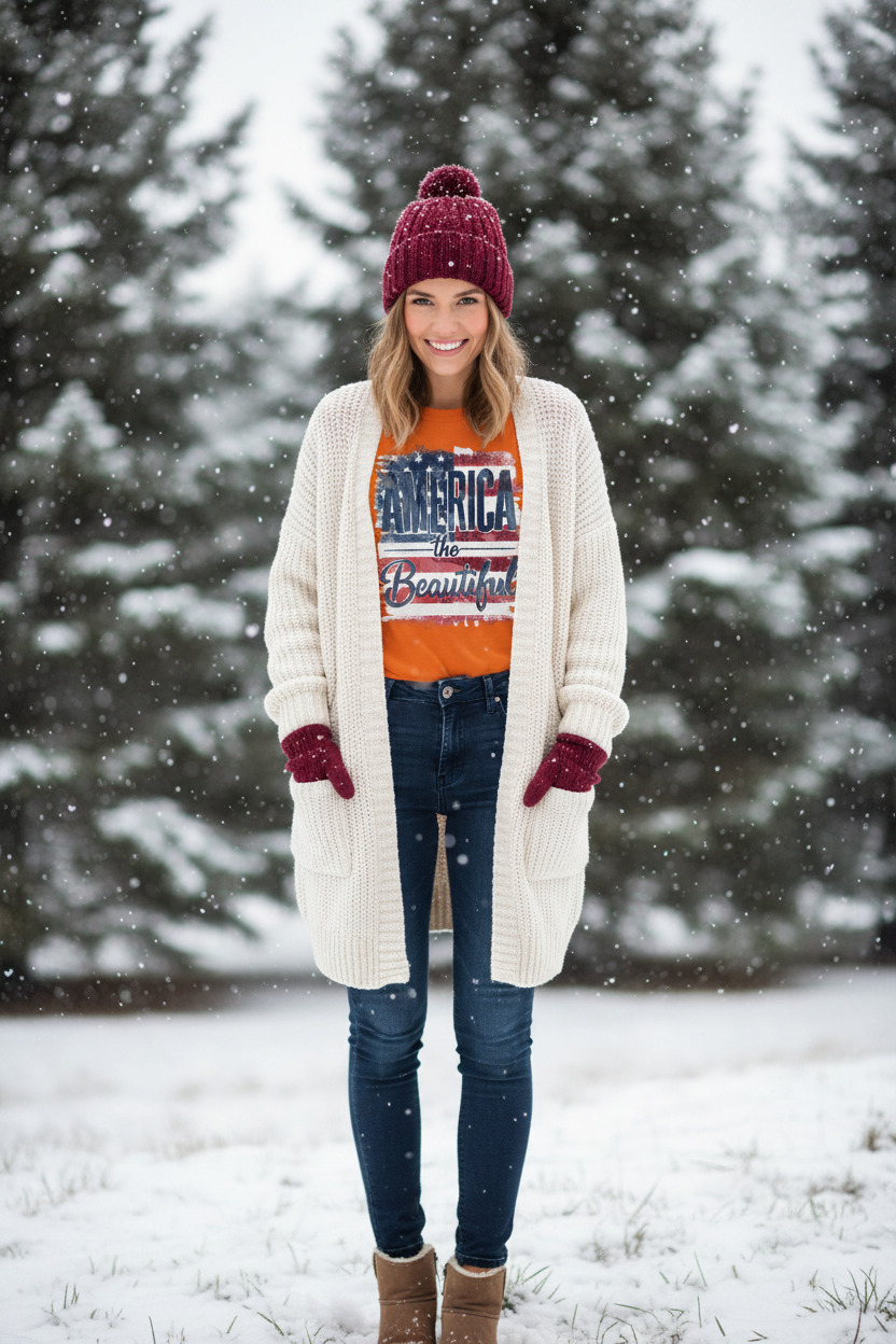 America The Beautiful T-Shirt | Patriotic Graphic Tee | Fourth of July Shirt