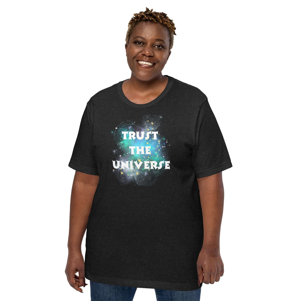 Trust The Universe Synchronicity Inspirational Quote Graphic T-shirt, T-shirts, $ 36.50, A Moment Of Now™