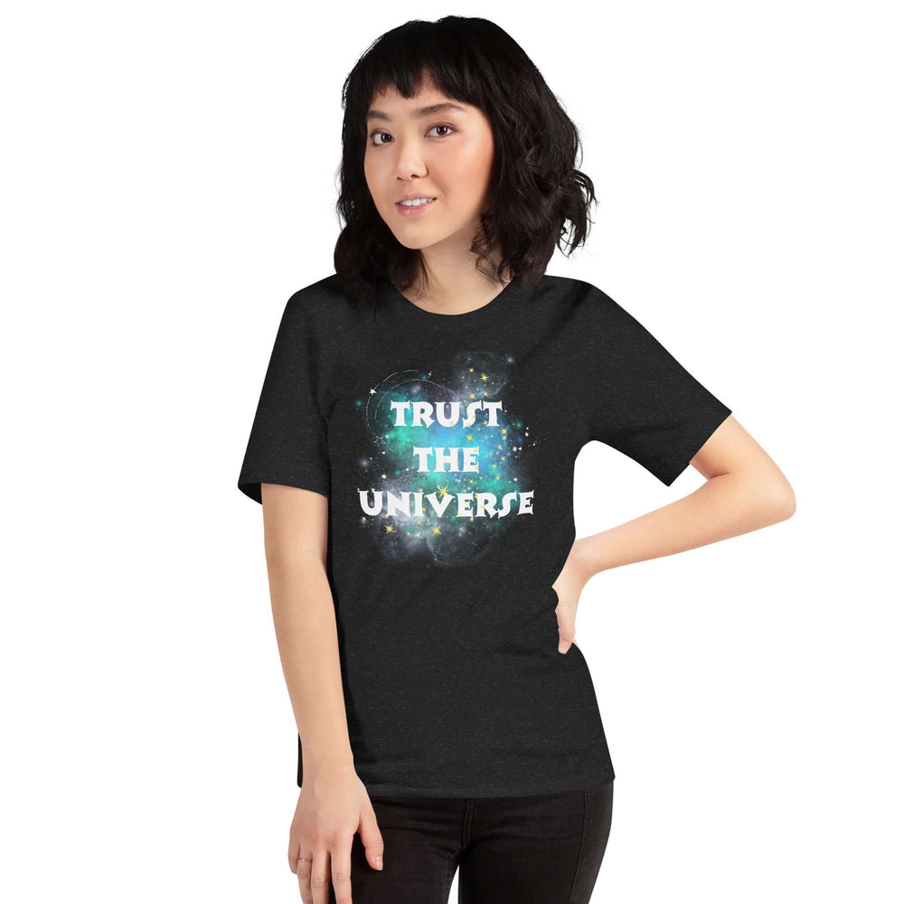 Trust The Universe Synchronicity Inspirational Quote Graphic T-shirt, T-shirts, $ 36.50, A Moment Of Now™