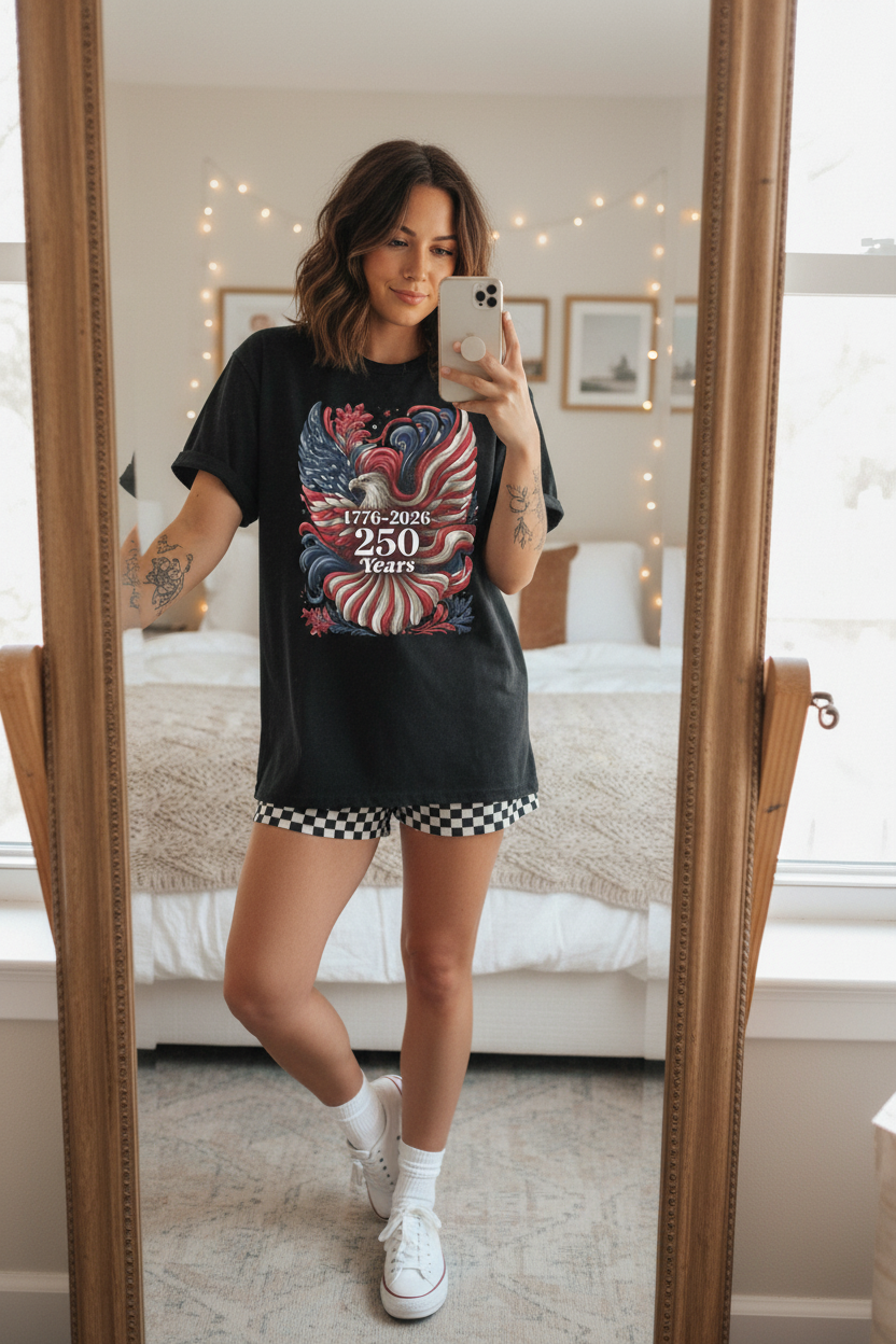 USA 250th Birthday American Spirit Eagle T-Shirt Tee