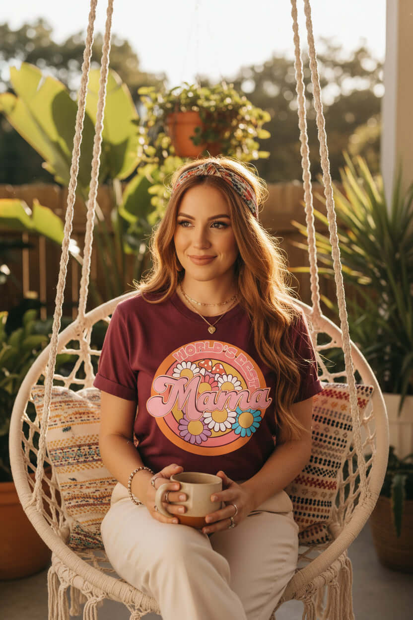 World's Best Mama Graphic Relaxed T-Shirt | Mother's Day Gift – A
