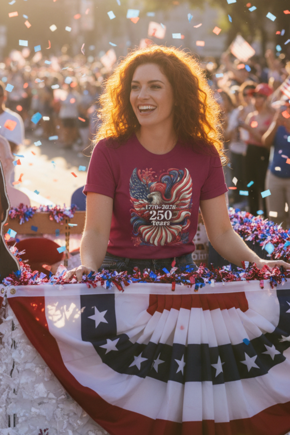 USA 250th Birthday American Spirit Eagle T-Shirt Tee