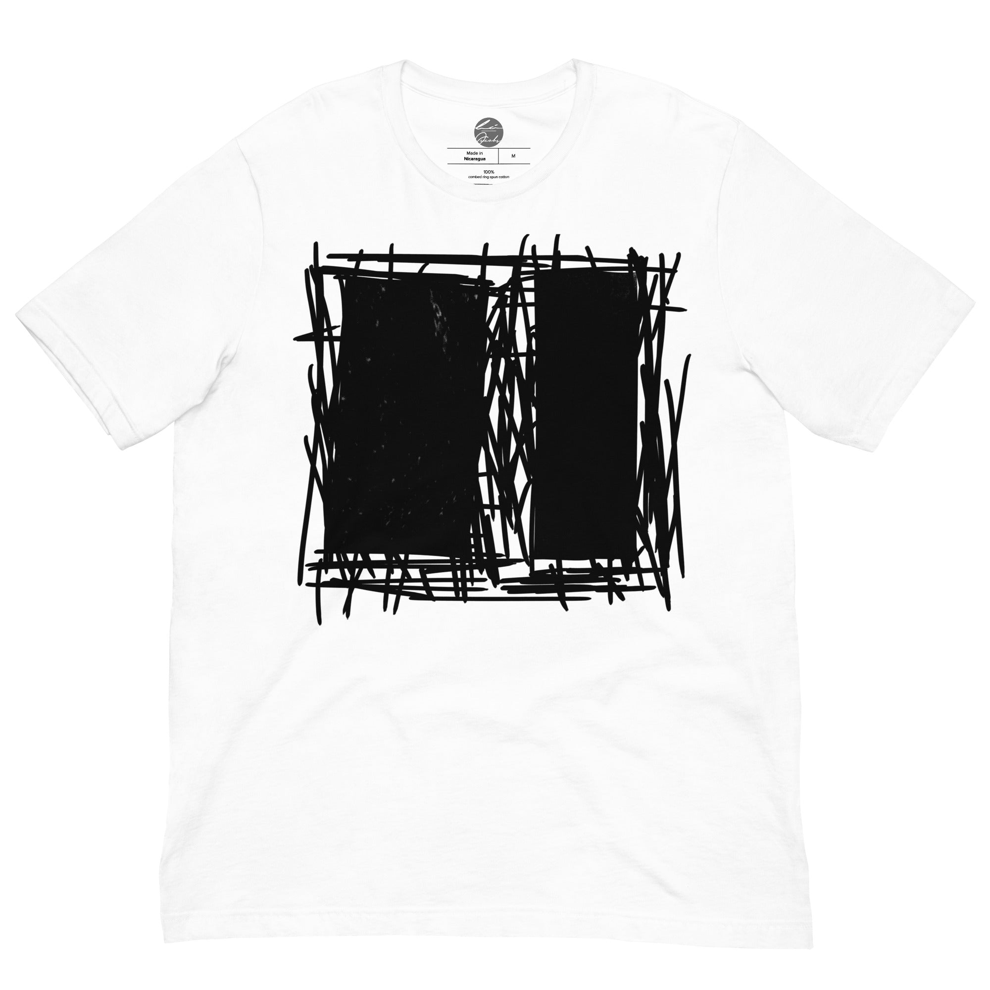 Lucina White Abstract Scribble Short-Sleeve Unisex T-Shirt, T-shirts, $ 39.00, A Moment Of Now™