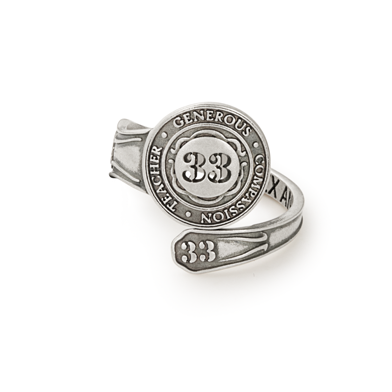 Number 33 Spoon Ring | Teacher, Generous, and Compassion, Rings, $ 9.90, A Moment Of Now™