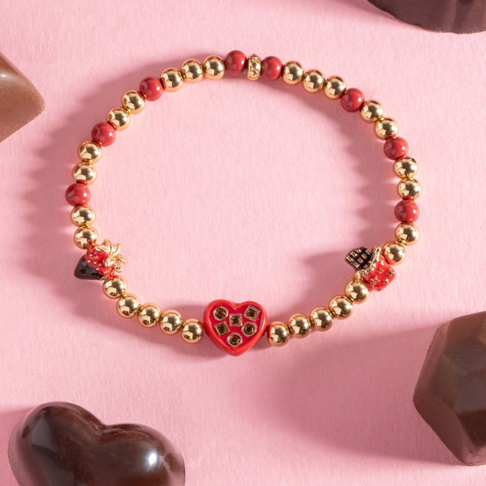 ”Chocolate Is My Love Language” Stretch Bracelet, Bracelets, $ 38.00, A Moment Of Now™
