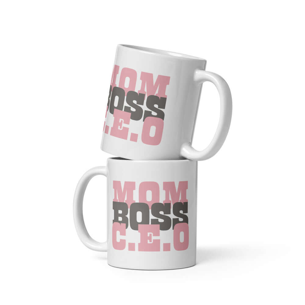 Mom Boss C.E.O Graphic Coffee Mug Cup - Perfect Gift, Mugs, $ 17.50, A Moment Of Now™