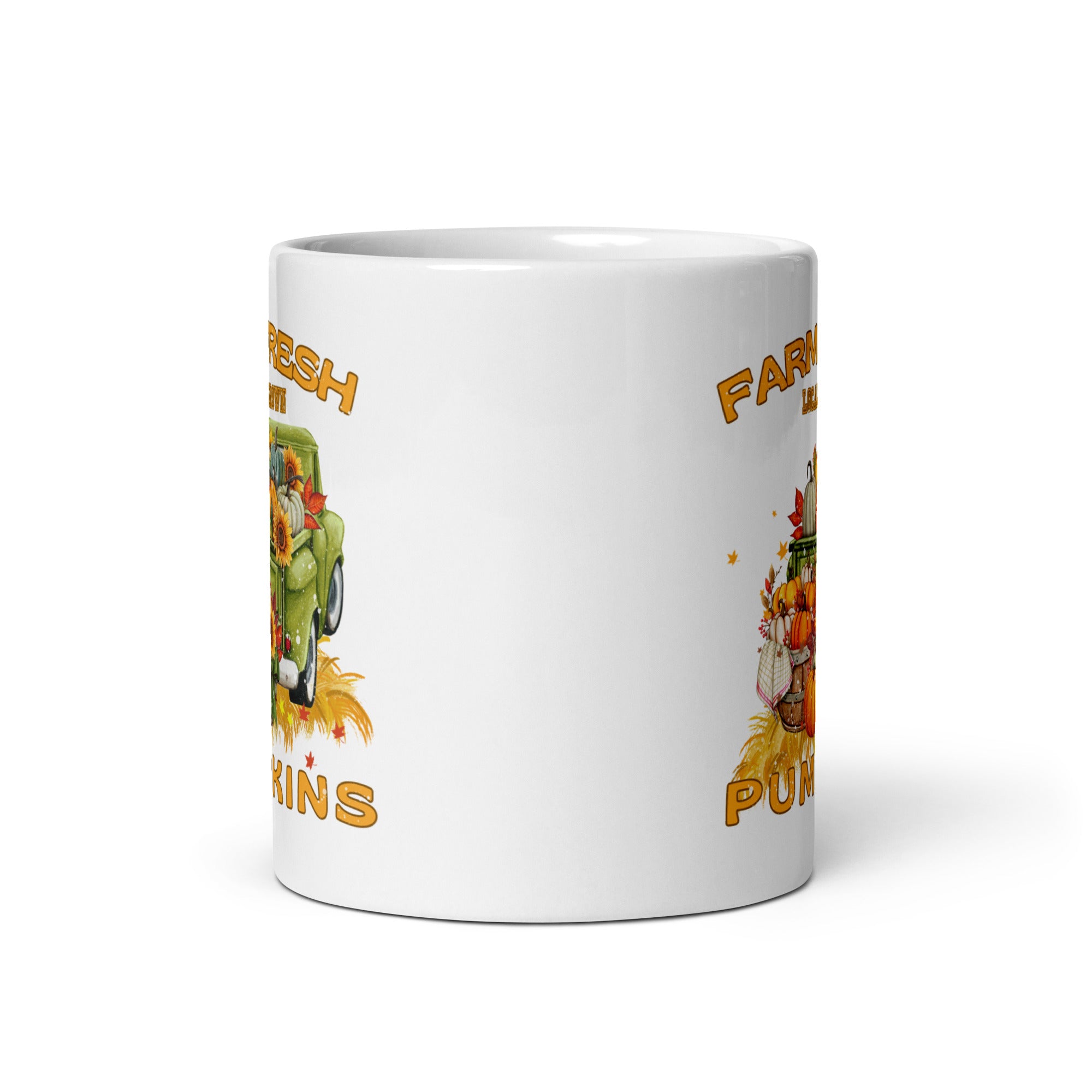 Fresh Farm Local Pumpkin Market White Coffee Mug