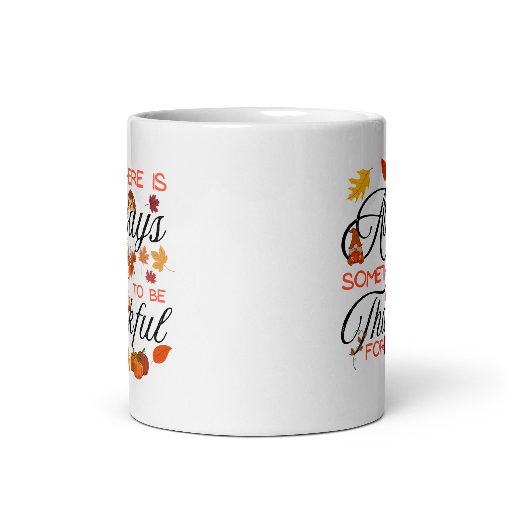 Thankful Always Thanksgiving White Coffee Mug