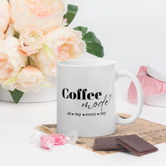 Shop Coffee Mode All Day Every Day Coffee Mug Cup, Mugs, USA Boutique