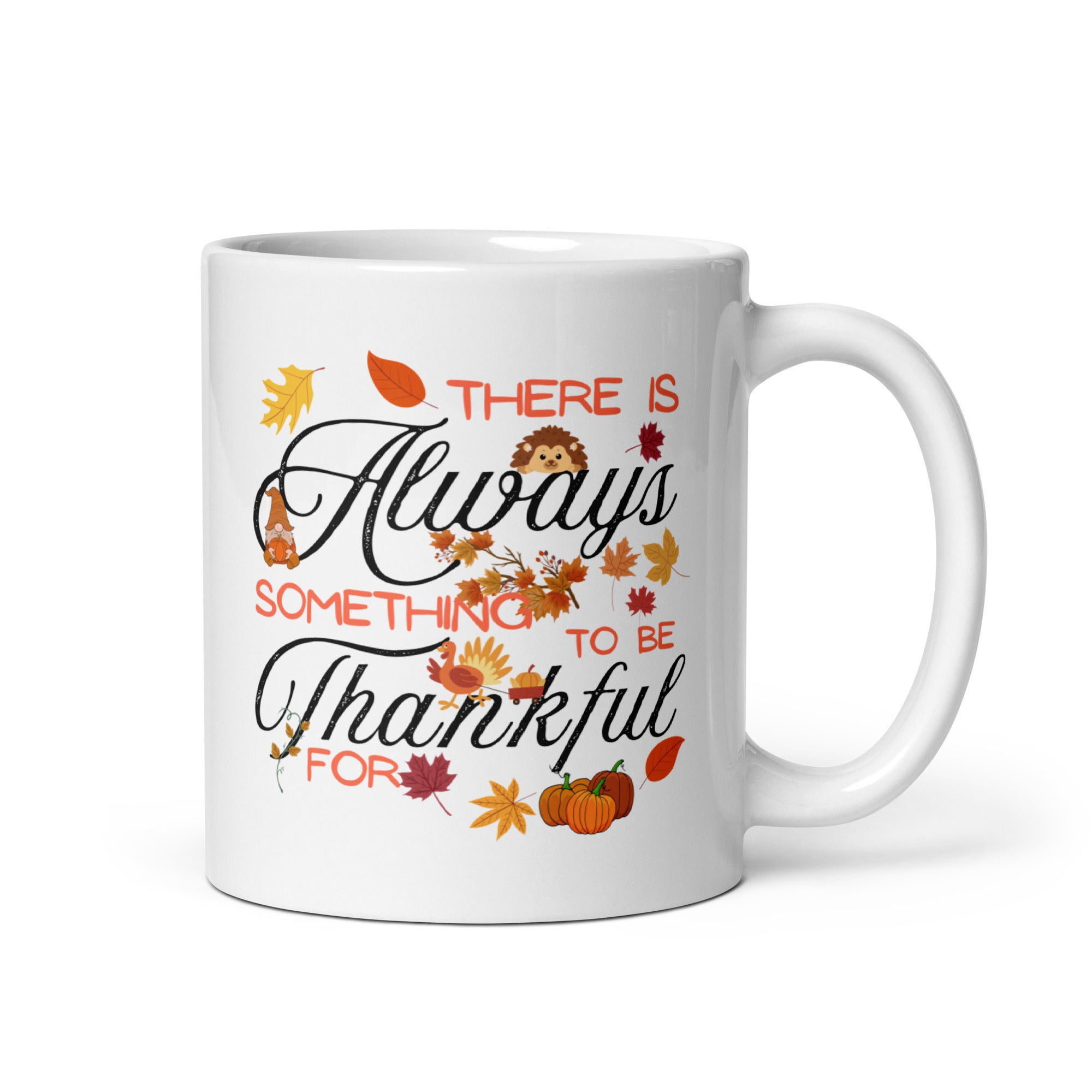 Thankful Always Thanksgiving White Coffee Mug