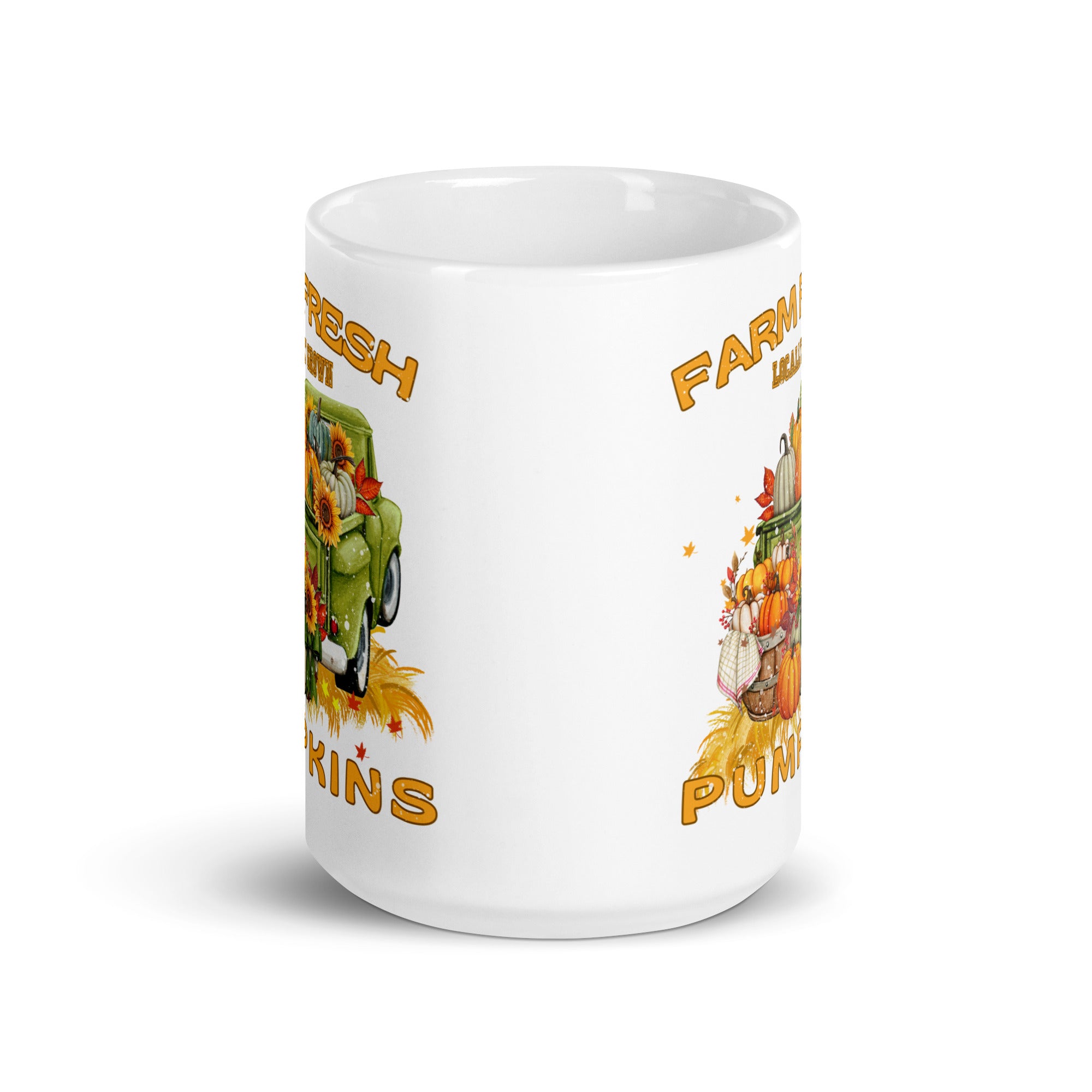 Fresh Farm Local Pumpkin Market White Coffee Mug