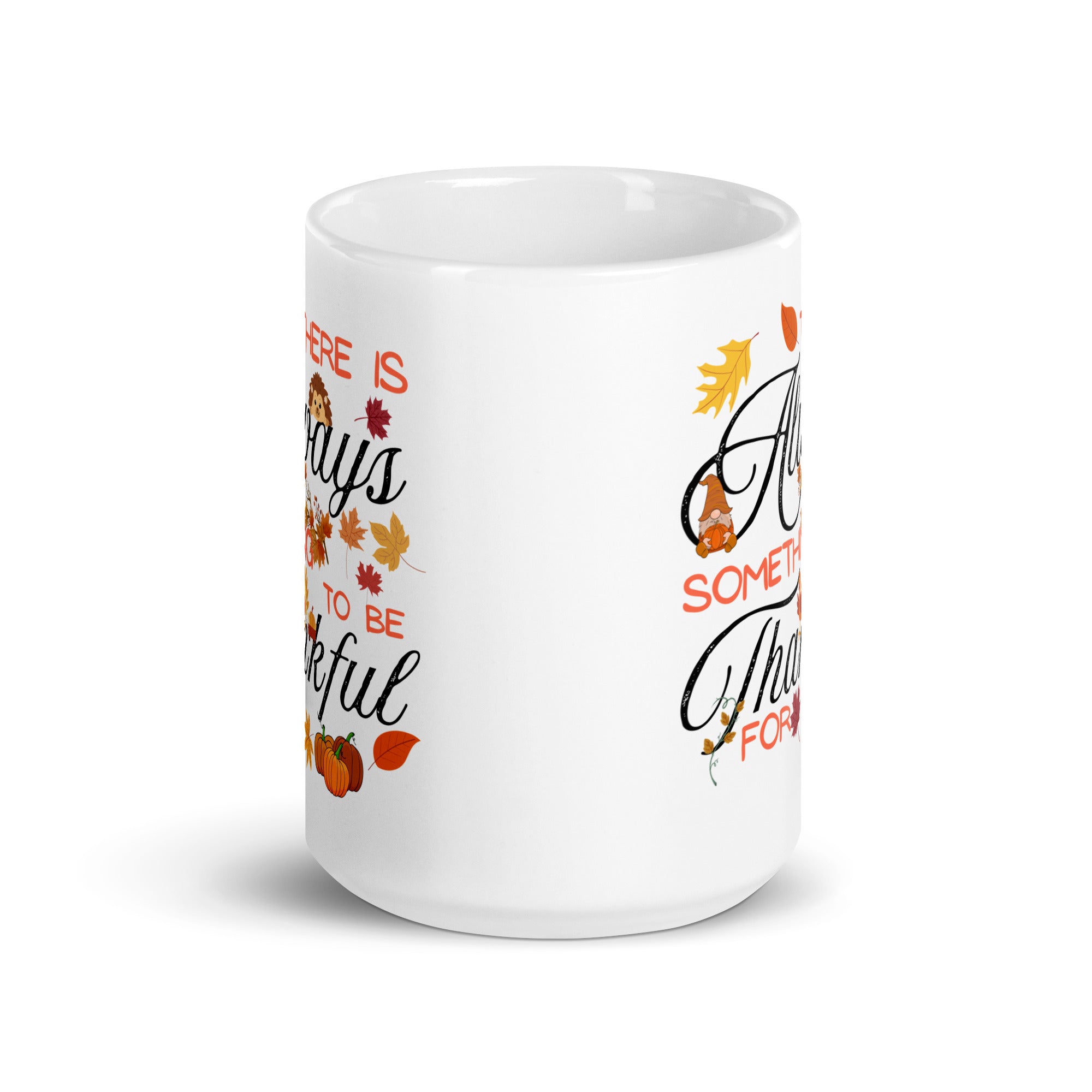 Thankful Always Thanksgiving White Coffee Mug