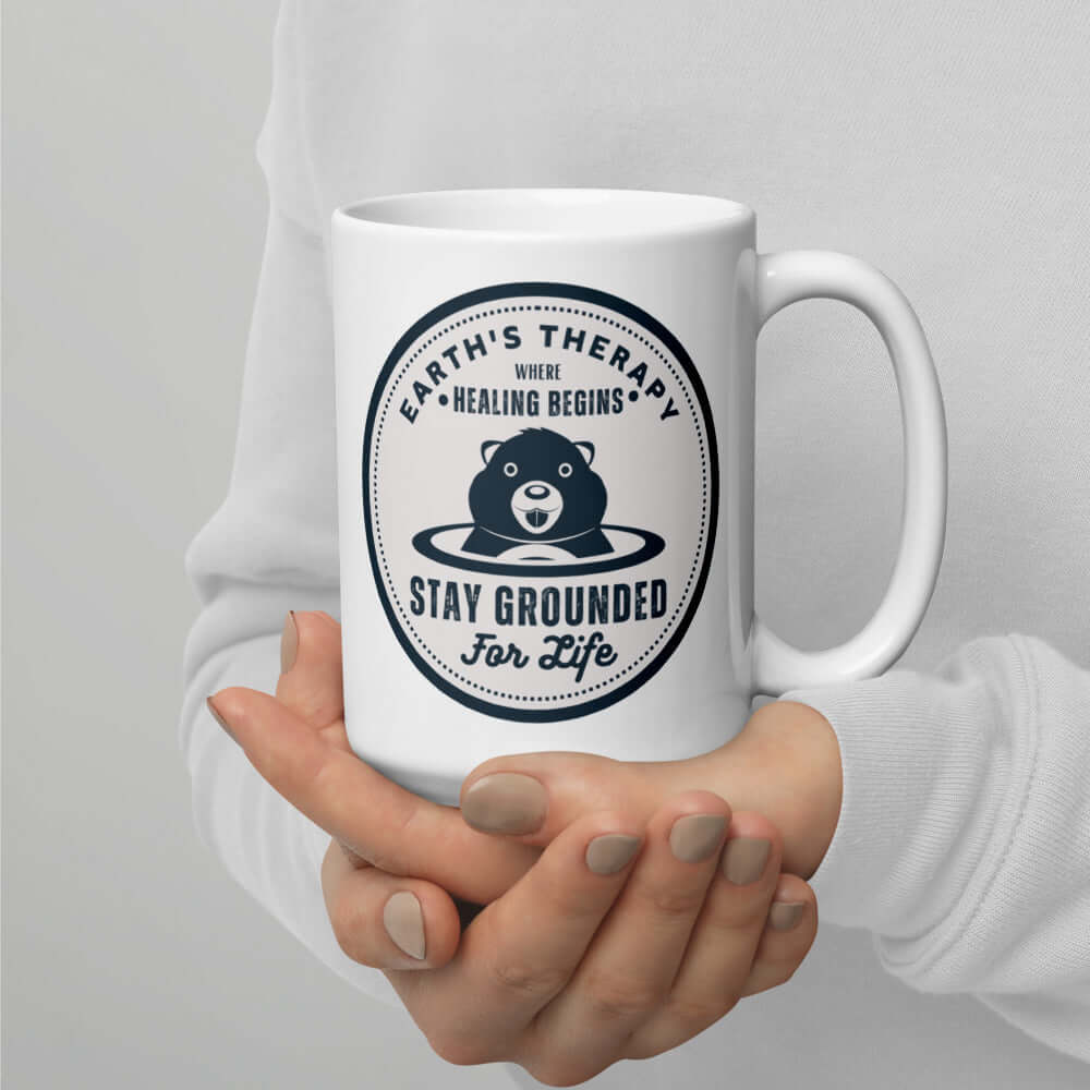 Earth's Therapy Grounding Coffee Mug Cup, Mugs, $ 17.50, A Moment Of Now™