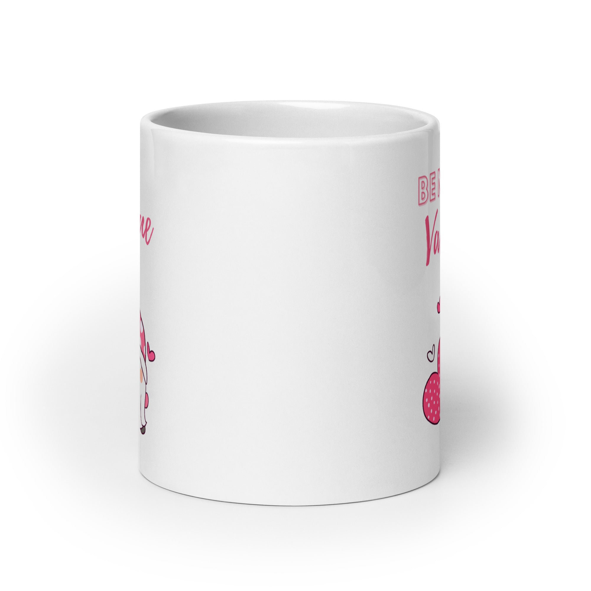 Shop Pink Be My Valentine Gnome White Coffee Tea Mug Cup, Mugs, USA Boutique