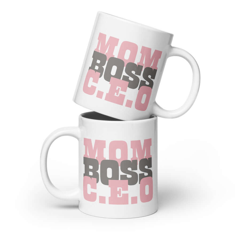 Mom Boss C.E.O Graphic Coffee Mug Cup - Perfect Gift, Mugs, $ 17.50, A Moment Of Now™