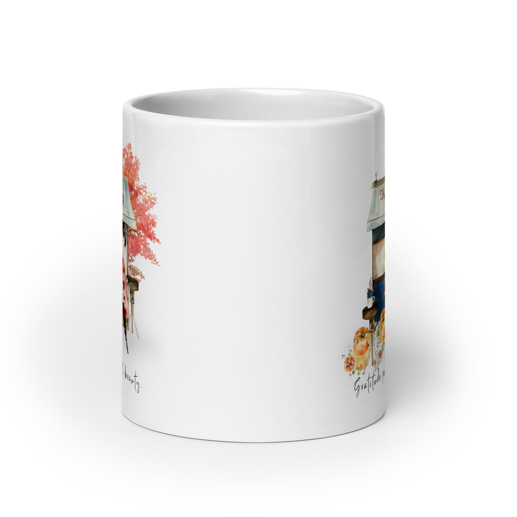 Thanksgiving Gratitude White Coffee Mug Cup