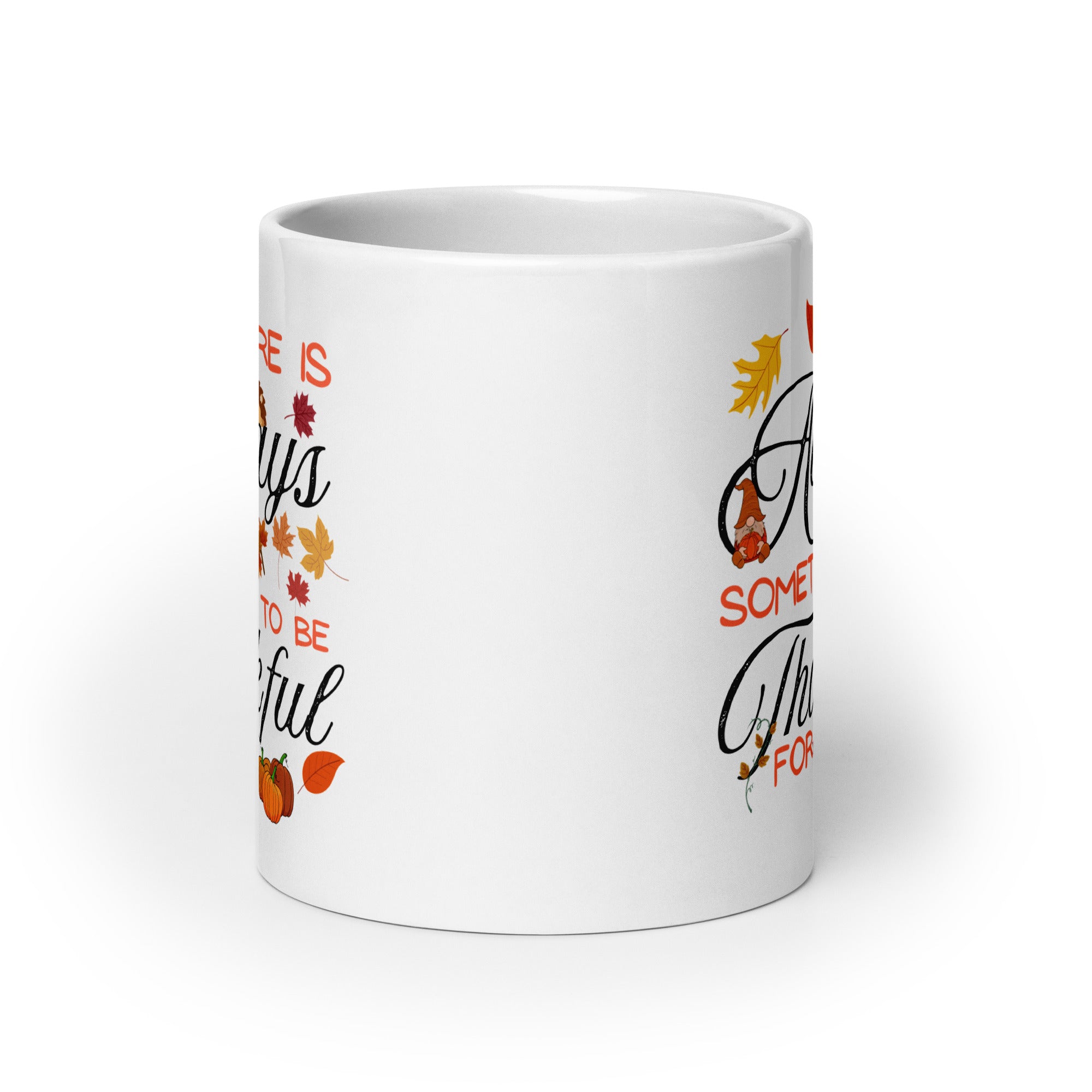 Thankful Always Thanksgiving White Coffee Mug