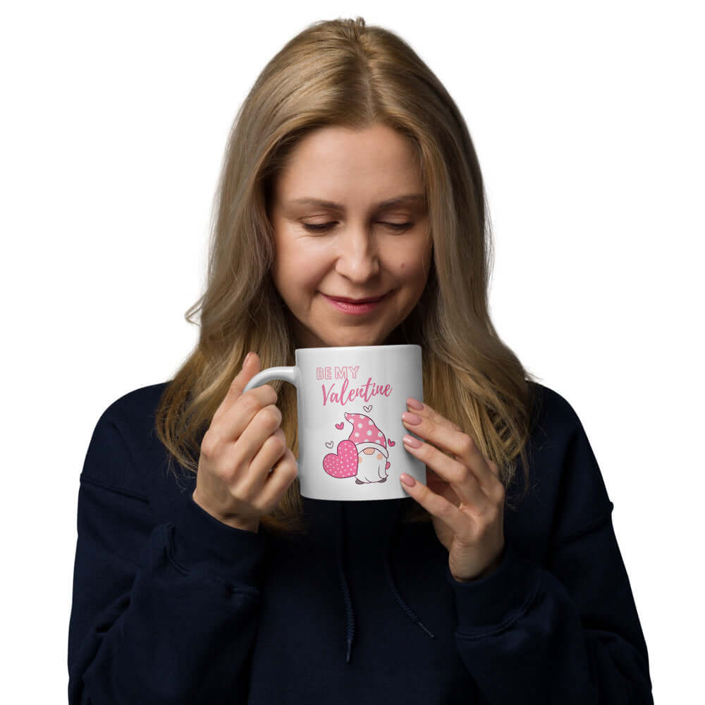 Pink Be My Valentine Gnome Mug – Sip Love!, Mugs, $ 19.00, A Moment Of Now™