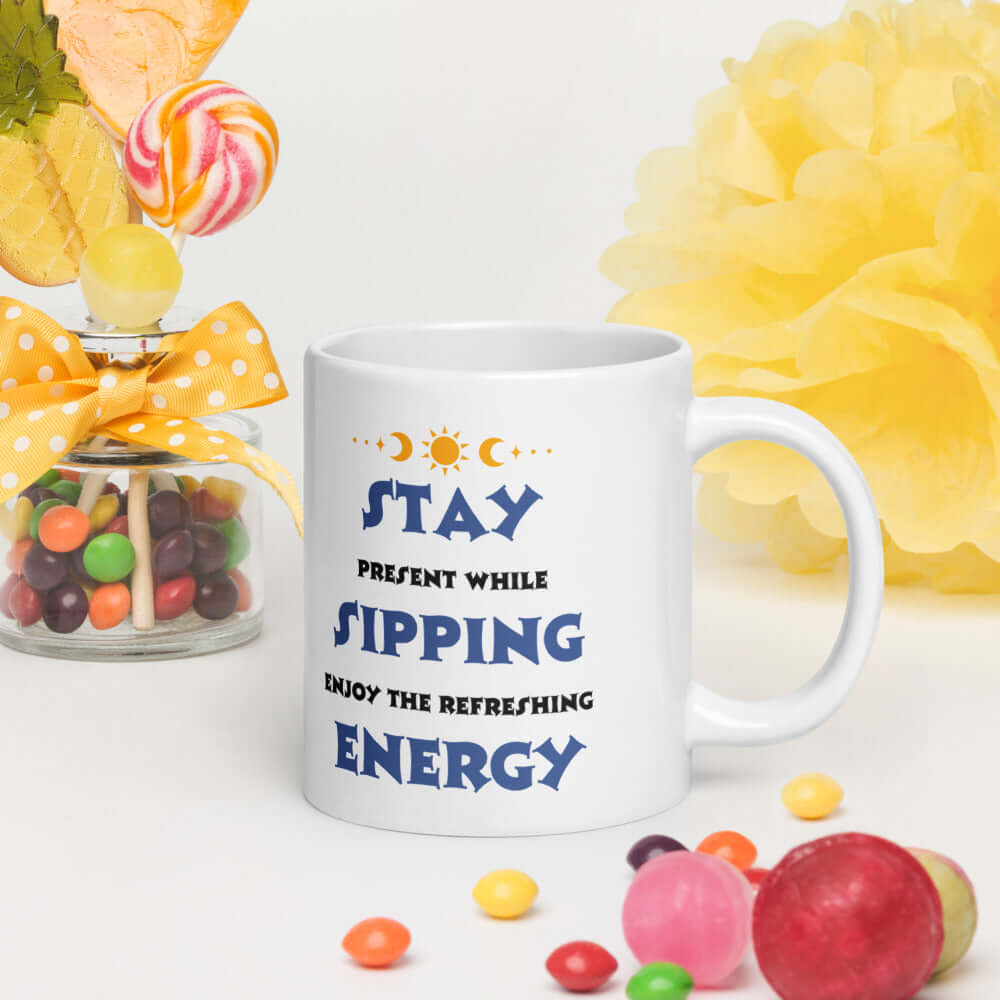 Sipping Coffee Refresh Energy Mindfulness Mug, Mugs, $ 17.50, A Moment Of Now™
