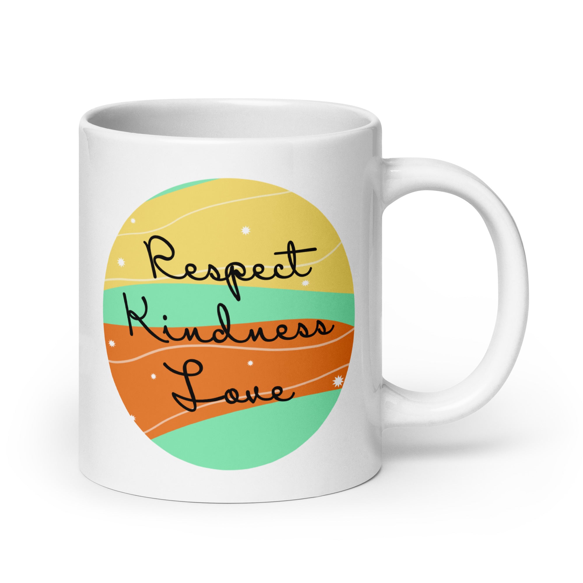 Respect Kindness Love Inspirational Saying Coffee Mug