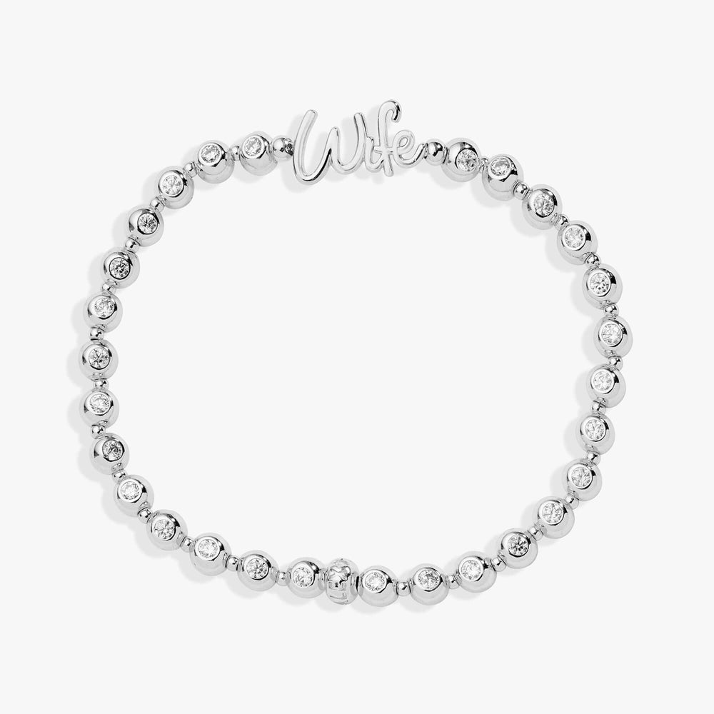 Wife Elongated Crystal Stretch Bracelet, Bracelets, $ 44.00, A Moment Of Now™