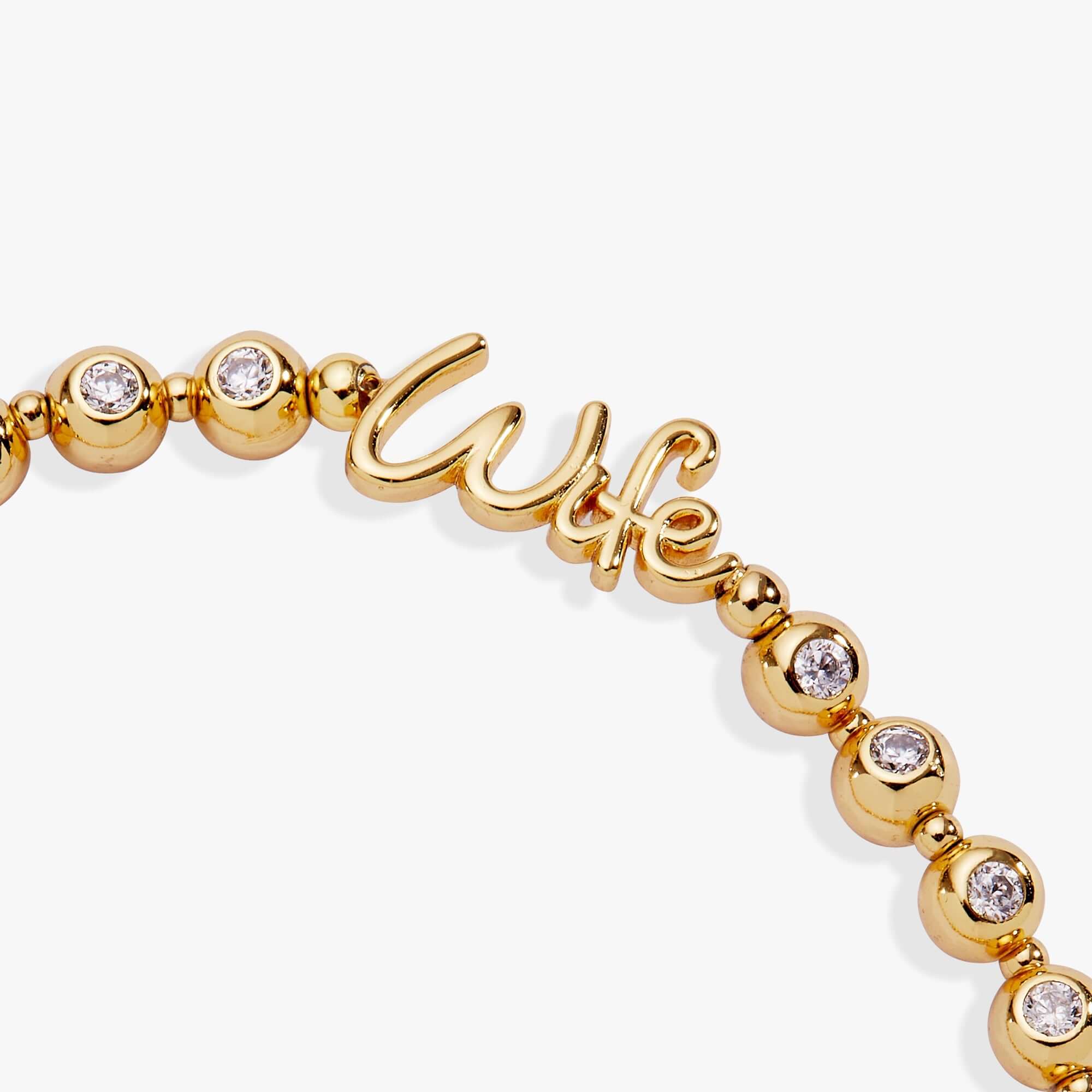 Wife Elongated Crystal Stretch Bracelet, Bracelets, $ 44.00, A Moment Of Now™