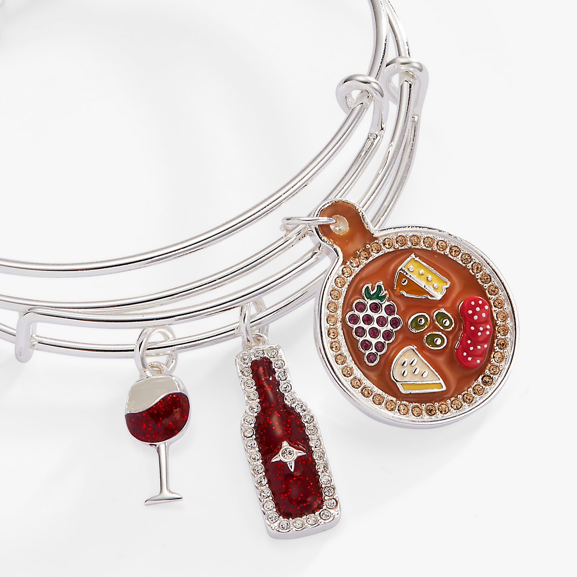 Wine and Cheese BFF Bangle Set of 2, Bracelets, $ 44.90, A Moment Of Now™