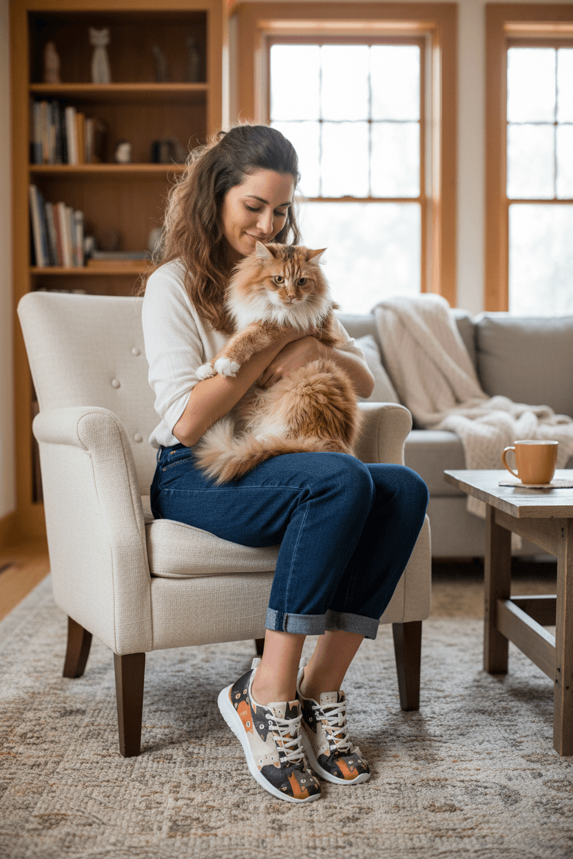 Cat Lover's Dream Women's Athletic Sneakers | Cat Print, Sneakers, $ 86.00, A Moment Of Now™