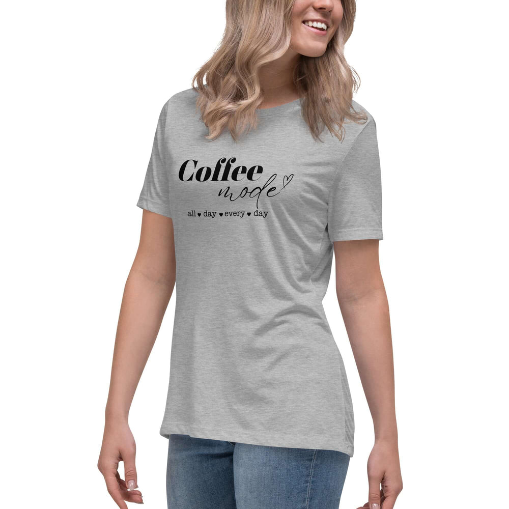 Coffee Mode Graphic Tee - Women’s Relaxed Style, Tees, $ 32.50, A Moment Of Now™