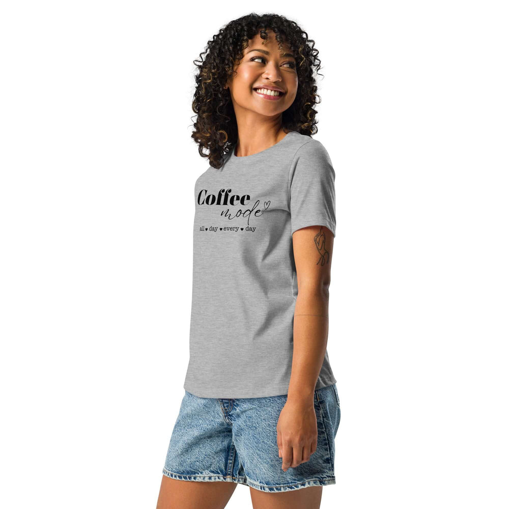 Coffee Mode Graphic Tee - Women’s Relaxed Style, Tees, $ 32.50, A Moment Of Now™