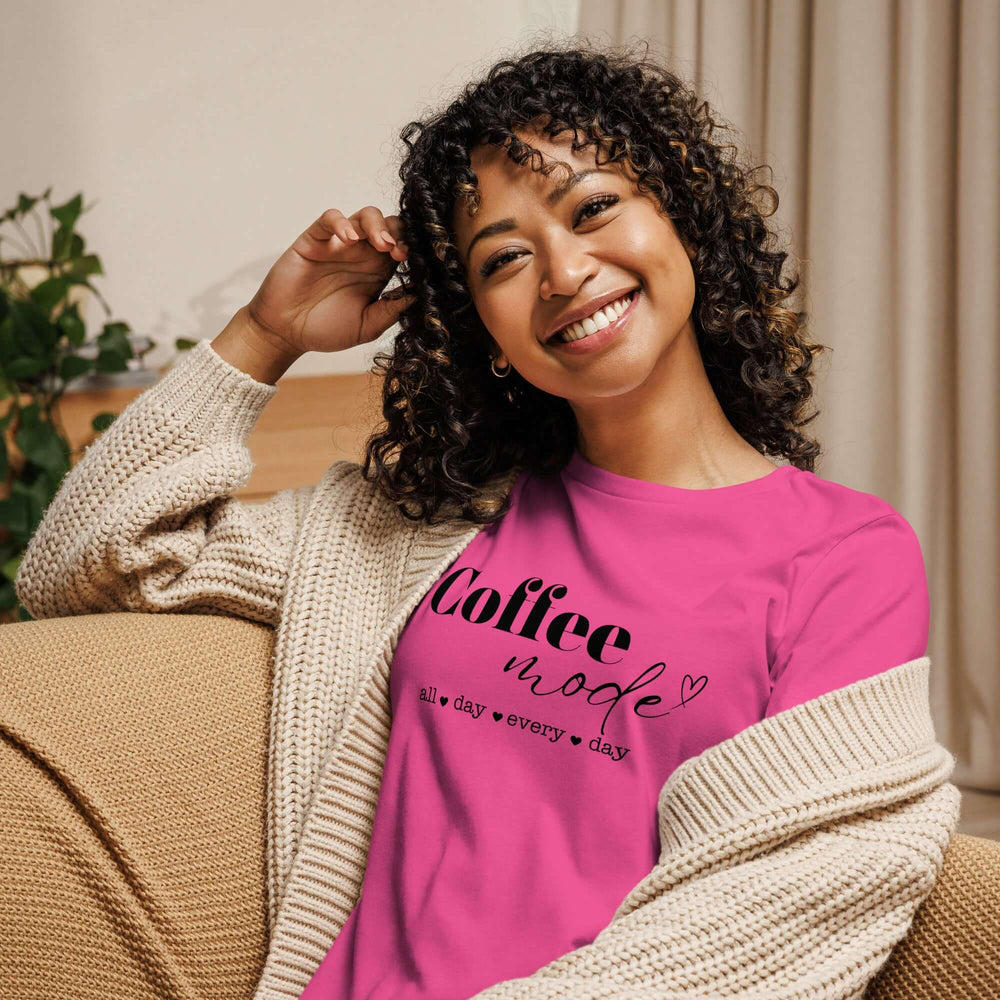 Coffee Mode Graphic Tee - Women’s Relaxed Style, Tees, $ 32.50, A Moment Of Now™