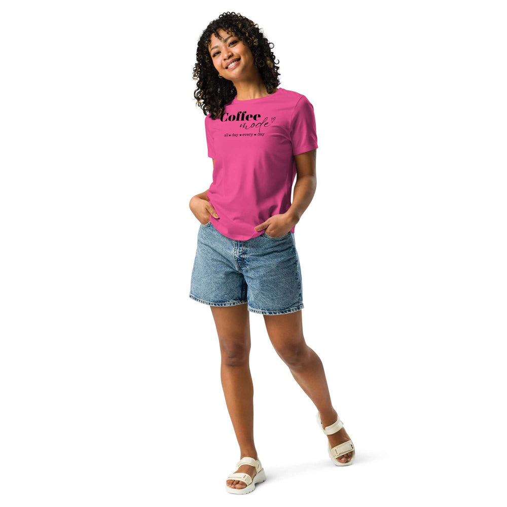 Coffee Mode Graphic Tee - Women’s Relaxed Style, Tees, $ 32.50, A Moment Of Now™