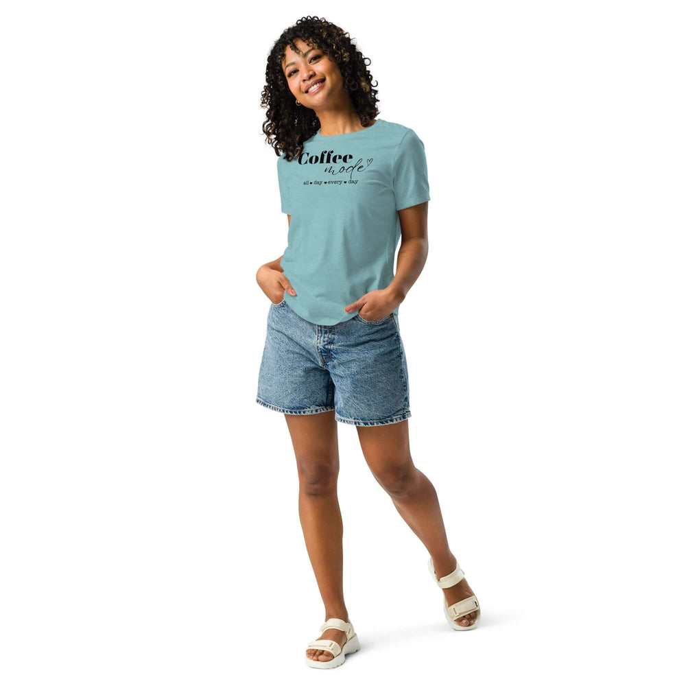 Coffee Mode Graphic Tee - Women’s Relaxed Style, Tees, $ 32.50, A Moment Of Now™