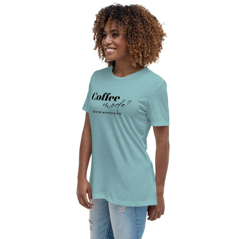 Coffee Mode Graphic Tee - Women’s Relaxed Style, Tees, $ 32.50, A Moment Of Now™