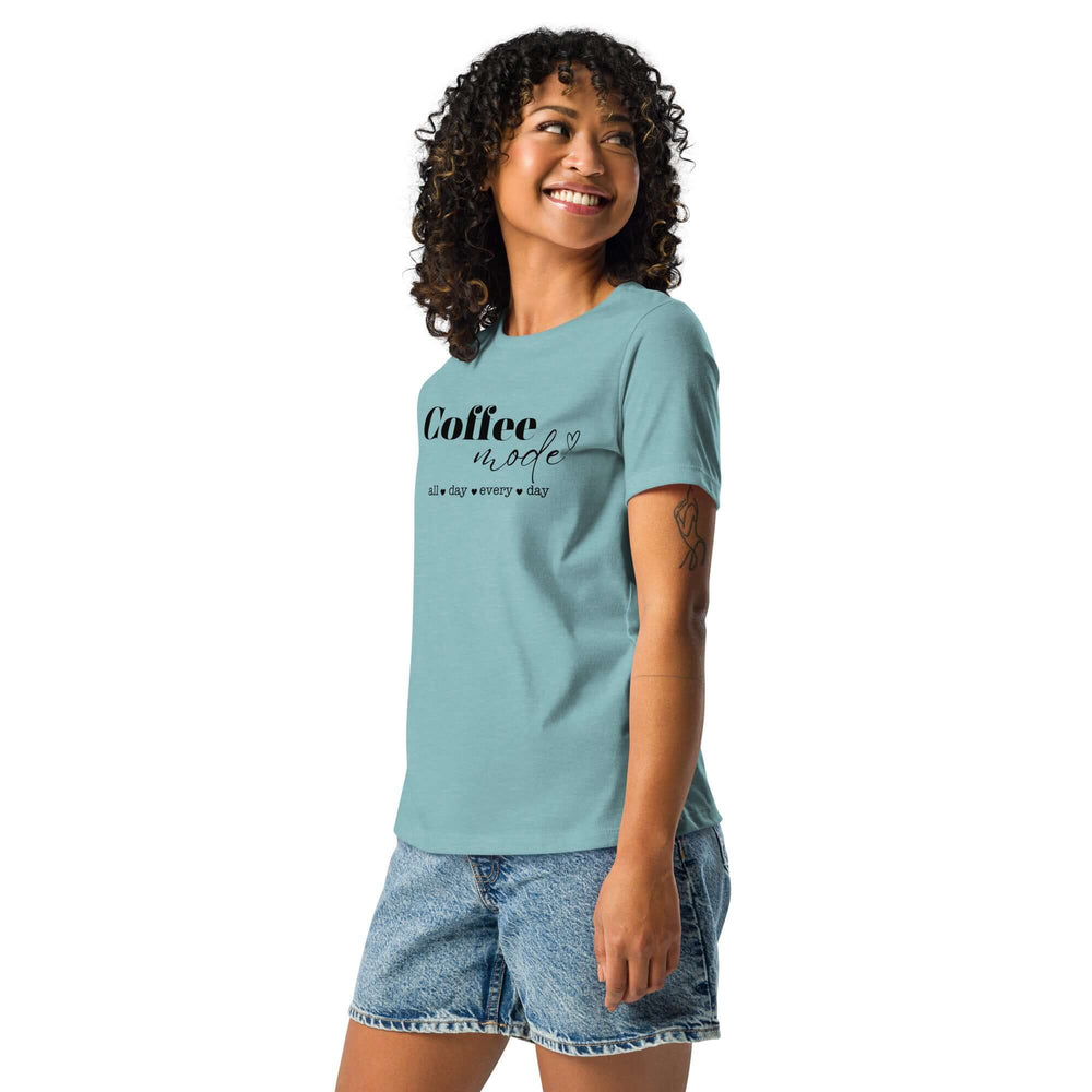Coffee Mode Graphic Tee - Women’s Relaxed Style, Tees, $ 32.50, A Moment Of Now™