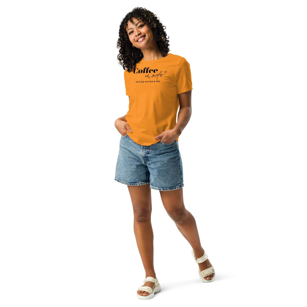 Coffee Mode Graphic Tee - Women’s Relaxed Style, Tees, $ 32.50, A Moment Of Now™