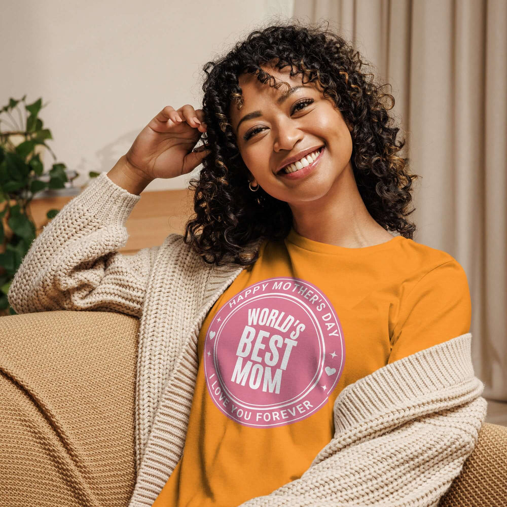 World's Best Mom Graphic Relaxed T-Shirt, T-shirts, $ 32.50, A Moment Of Now™