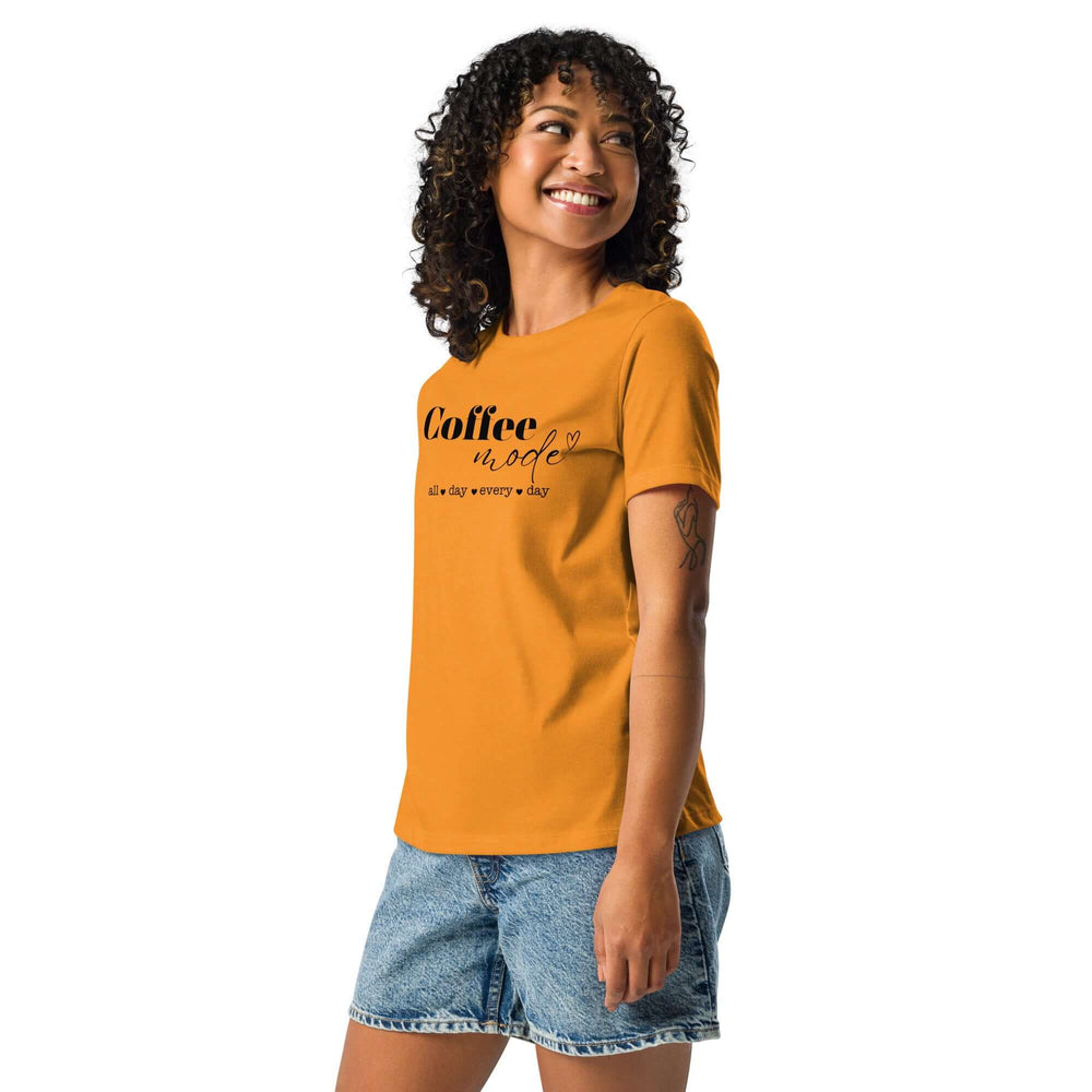 Coffee Mode Graphic Tee - Women’s Relaxed Style, Tees, $ 32.50, A Moment Of Now™