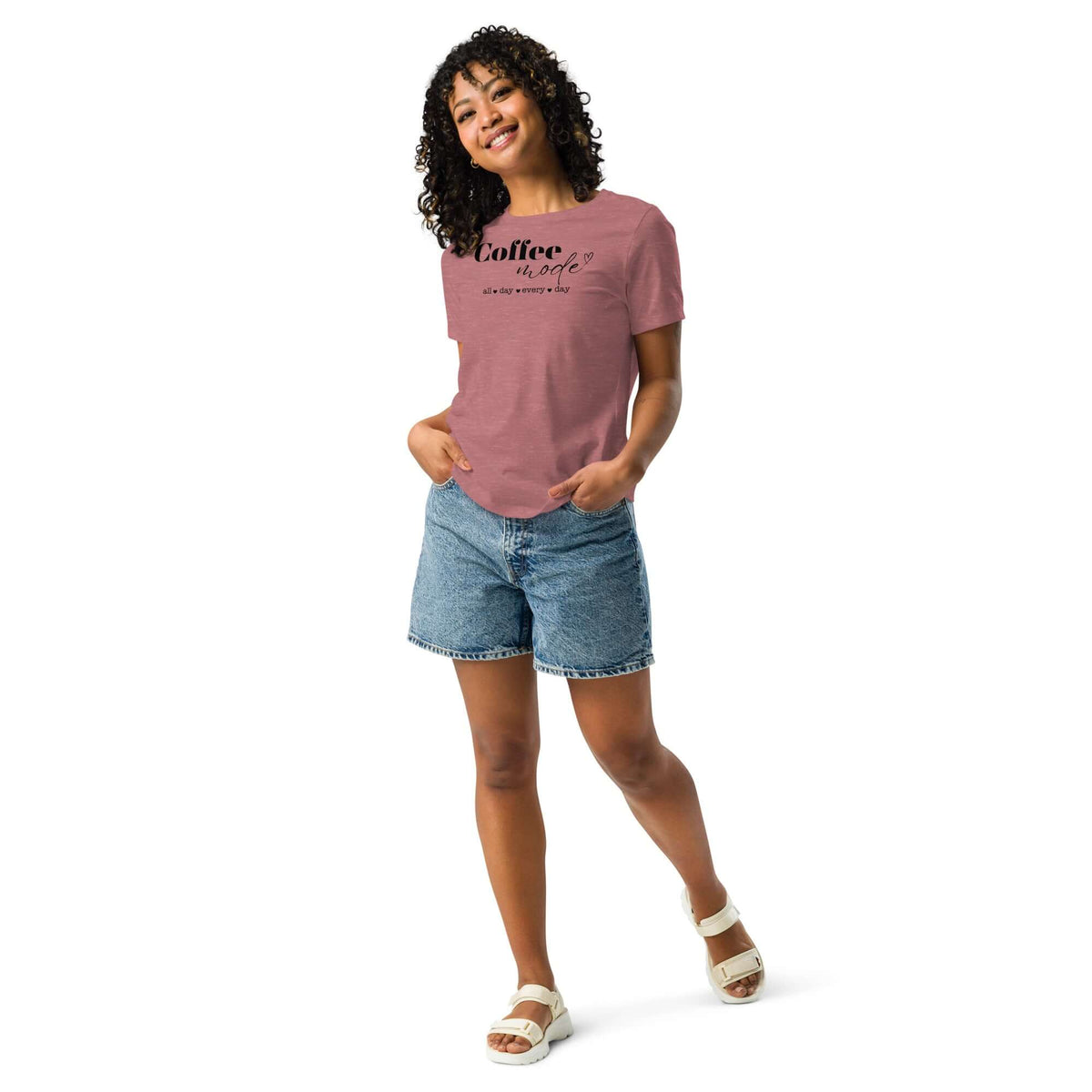 Coffee Mode Graphic Tee - Women’s Relaxed Style, Tees, $ 32.50, A Moment Of Now™