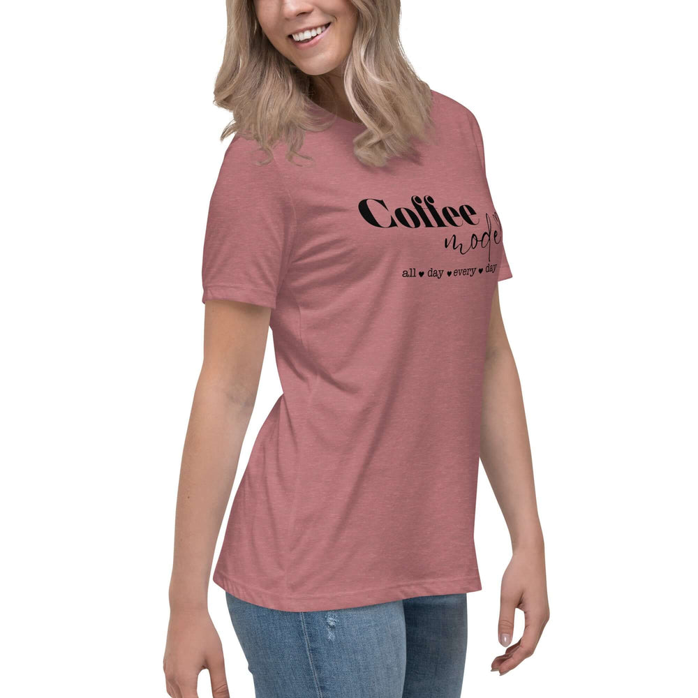 Coffee Mode Graphic Tee - Women’s Relaxed Style, Tees, $ 32.50, A Moment Of Now™