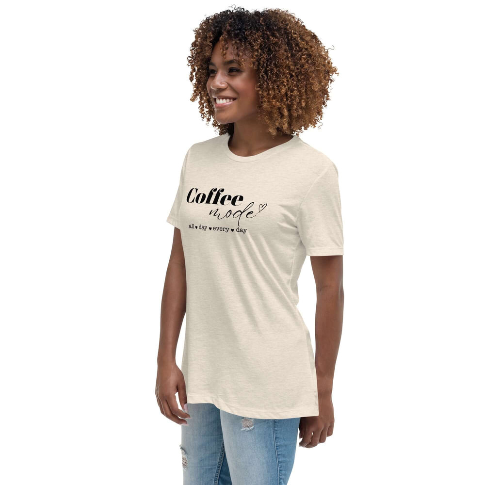 Coffee Mode Graphic Tee - Women’s Relaxed Style, Tees, $ 32.50, A Moment Of Now™