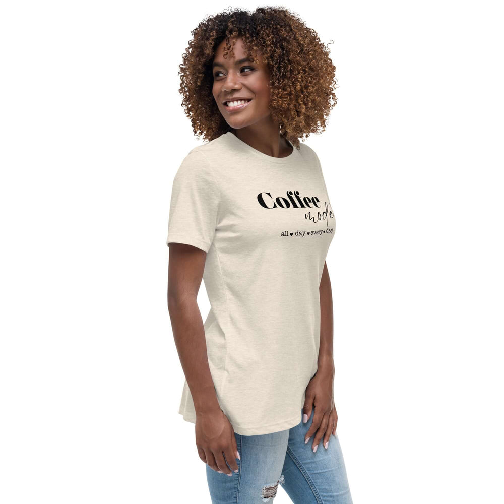 Coffee Mode Graphic Tee - Women’s Relaxed Style, Tees, $ 32.50, A Moment Of Now™