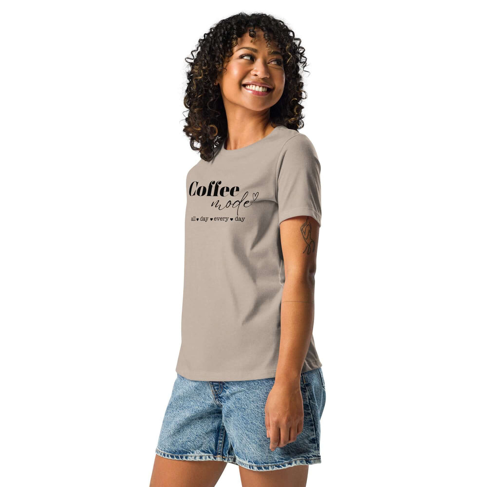 Coffee Mode Graphic Tee - Women’s Relaxed Style, Tees, $ 32.50, A Moment Of Now™