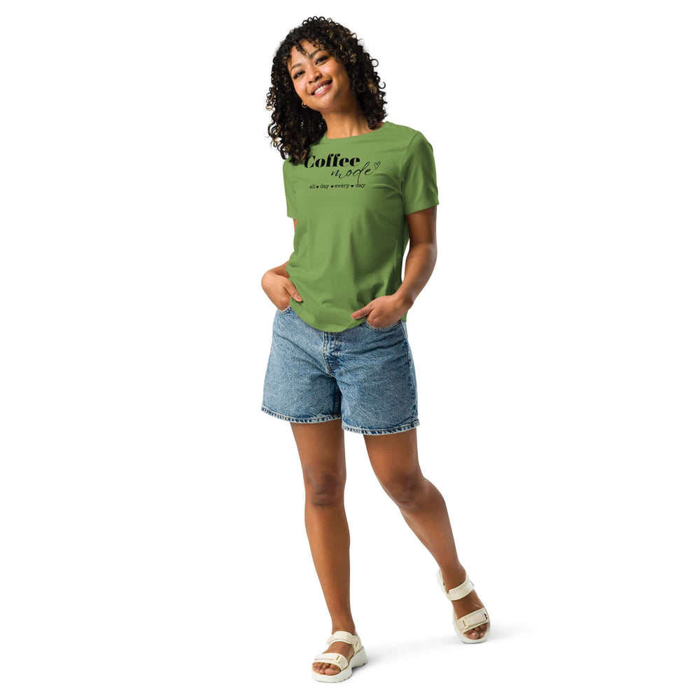 Coffee Mode Graphic Tee - Women’s Relaxed Style, Tees, $ 32.50, A Moment Of Now™