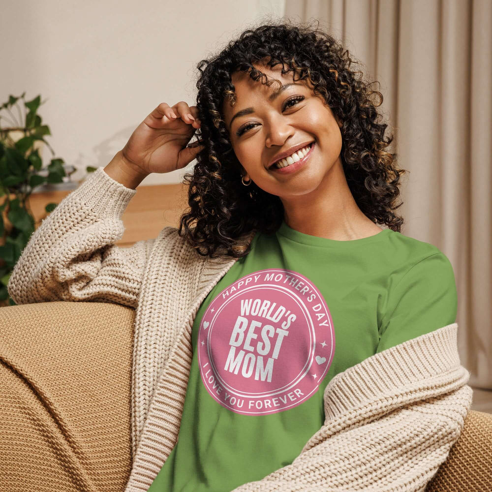 World's Best Mom Graphic Relaxed T-Shirt, T-shirts, $ 32.50, A Moment Of Now™