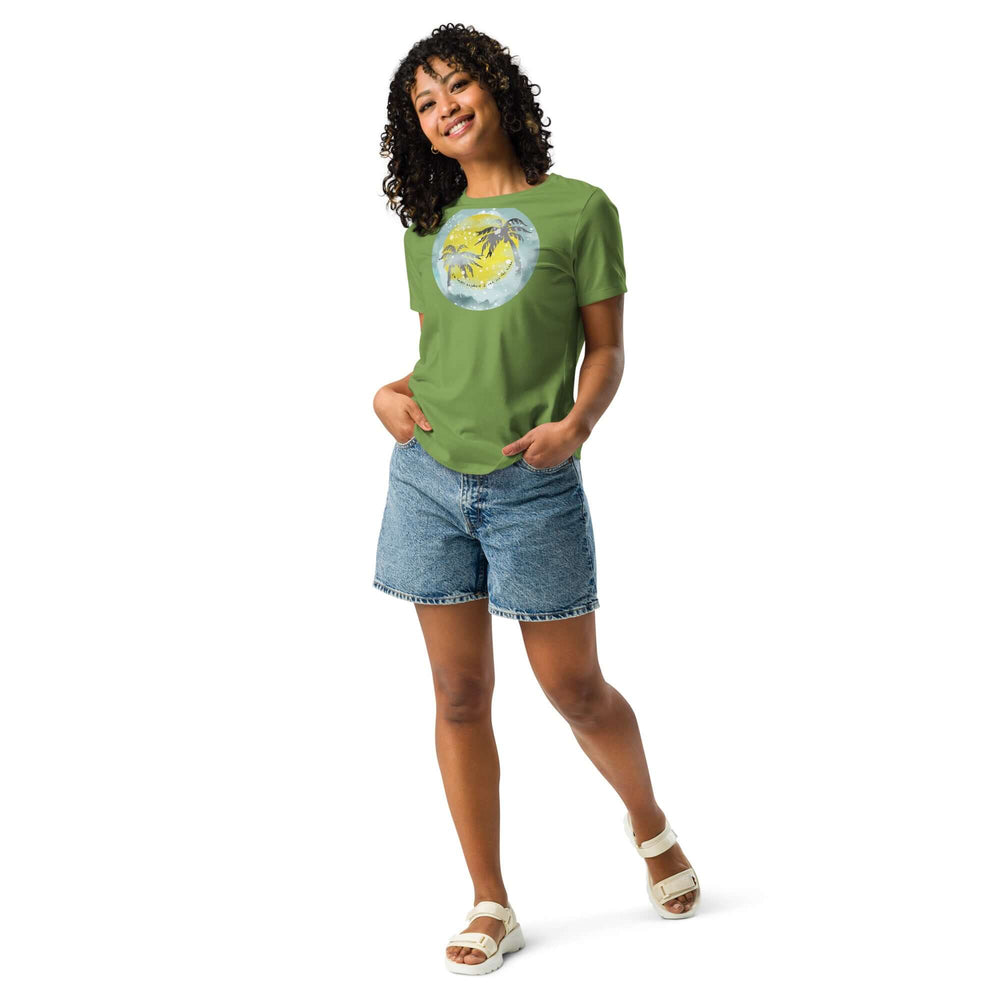Watercolor Tropical Sunset & Ocean T-Shirt for Women, T-shirts, $ 32.00, A Moment Of Now™
