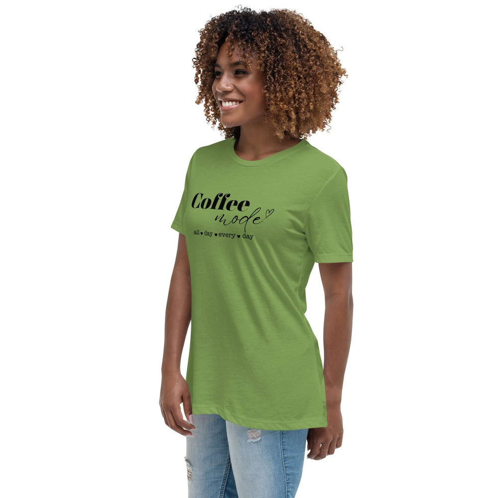 Coffee Mode Graphic Tee - Women’s Relaxed Style, Tees, $ 32.50, A Moment Of Now™