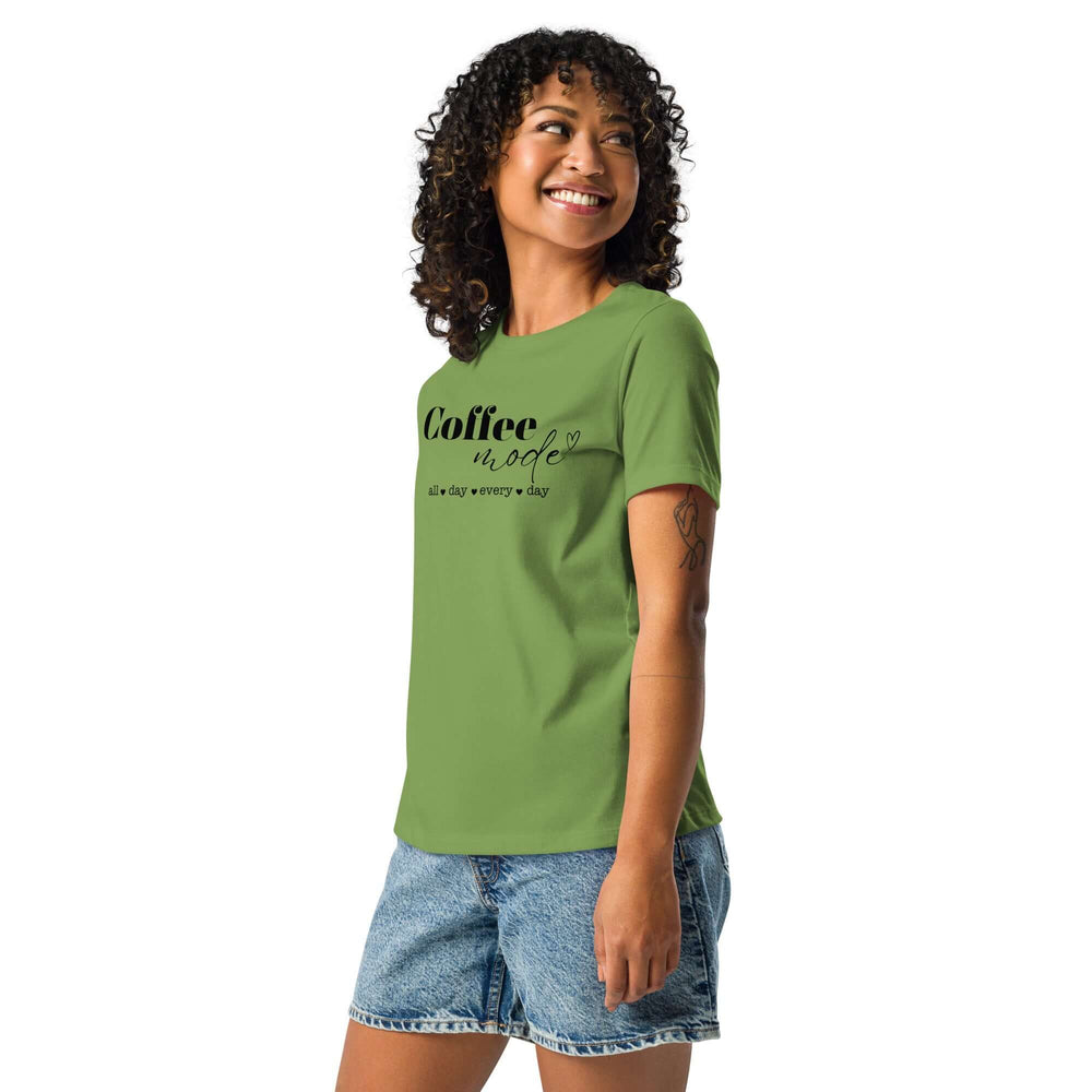 Coffee Mode Graphic Tee - Women’s Relaxed Style, Tees, $ 32.50, A Moment Of Now™